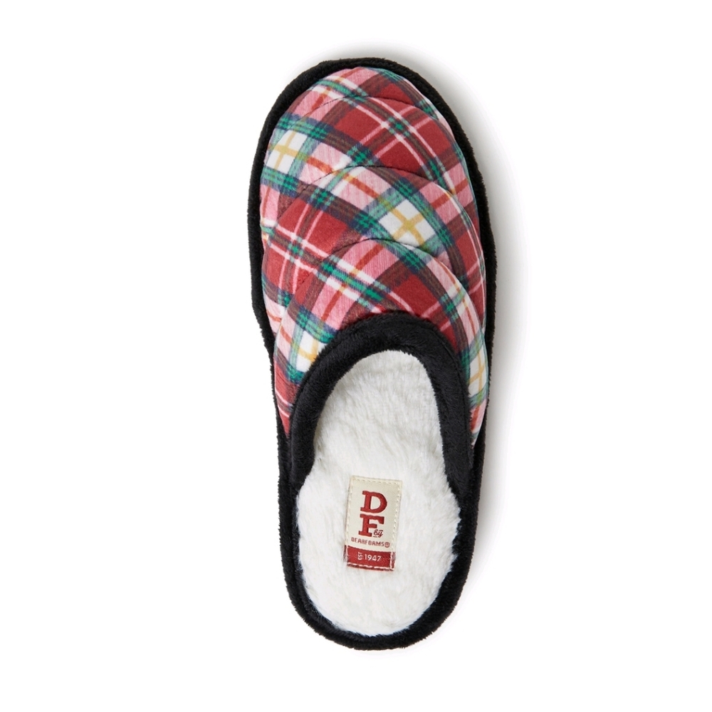 DF by Dearfoams Christmas Plaid Scuff Slipper